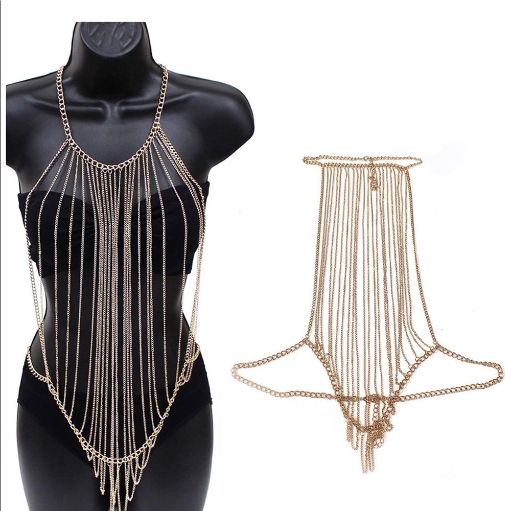 Gold body chain